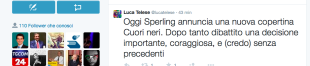 Il tweet di Luca Telese
