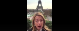 Giorgia Meloni nel videoselfie post attentati a Parigi