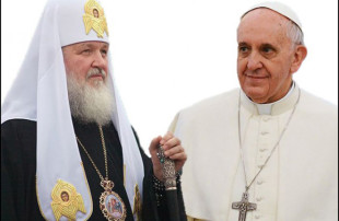 Il Patriarca Kirill e Papa Francesco in un foto dal sito dei papaboys