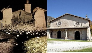 La chiesa di San Salvatore distrutta
