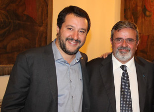 Matteo Salvini della Lega e Paolo Capone dell'Ugl